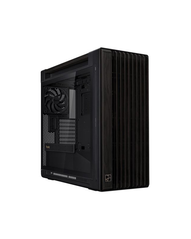 Asus ProArt PA602 Wood TG Gaming Case w/ Glass Panel, E-ATX, Front Grill, 2x 20cm Fans, PWM Fan Hub, IR Dust Indicator, USB-C 20Gps, Black