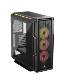 Corsair iCUE LINK 5000T LX RGB Gaming Case w/ Glass Side, E-ATX, 3x RGB Fans & iCUE LINK Hub, RGB Light Strips, USB-C, Asus BTF Compatible, Black
