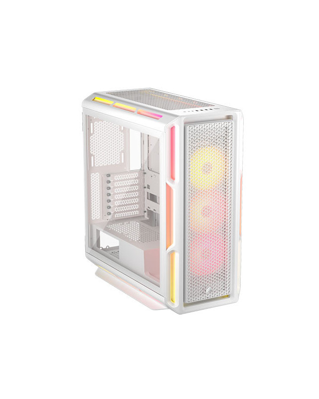 Corsair iCUE LINK 5000T LX RGB Gaming Case w/ Glass Side, E-ATX, 3x RGB Fans & iCUE LINK Hub, RGB Light Strips, USB-C, Asus BTF Compatible, White