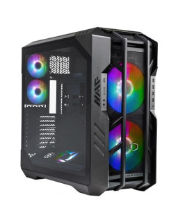 Cooler Master HAF 700 Gaming Case w/ Glass Side, E-ATX, Multi Chamber, 5x ARGB Fans, ARGB Fan Hub, USB-C, Black