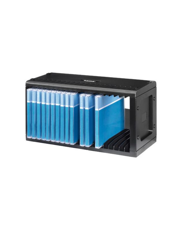 Hama CD/DVD/Blu-Ray Rack, 20 CD Jewel Cases, Wall Mountable, Plastic, Black