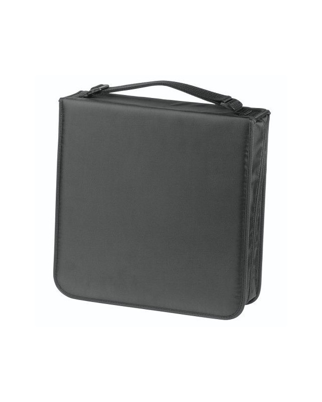 Hama CD/DVD/Blu-Ray Disc Wallet, Up to 208 Discs, Cleaning Cloth, Black