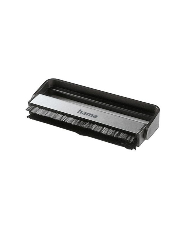 Hama Carbon Fibre Brush for Cleaning LPs, Aluminium Handle/Cleaning Frame