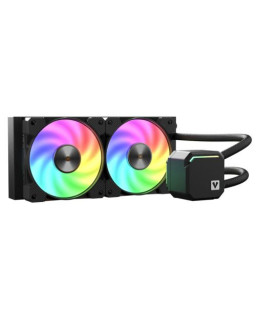 Vida BiFrost 240mm ARGB Liquid CPU Cooler, 2x ARGB PWM Fans, ARGB CPU Block, 250W TDP, Black