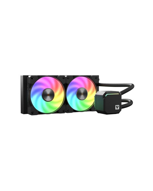 Vida BiFrost 240mm ARGB Liquid CPU Cooler, 2x ARGB PWM Fans, ARGB CPU Block, 250W TDP, Black