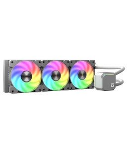 Vida TriFrost 360mm ARGB Liquid CPU Cooler, 3x ARGB PWM Fans, ARGB CPU Block, 300W TDP, White