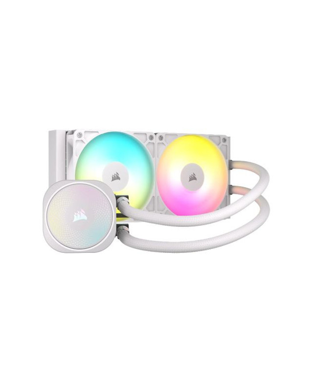 Corsair NAUTILUS 240 RS ARGB Liquid CPU Cooler, RS120 ARGB Magnetic Dome Fans, RGB Pump, Daisy-Chain Connections, White