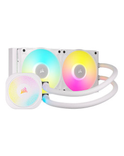 Corsair iCUE LINK TITAN 240 RX RGB Liquid CPU Cooler, RX120 RGB Magnetic Dome Fans, 20 LED Pump Head, iCUE LINK Hub Included, White