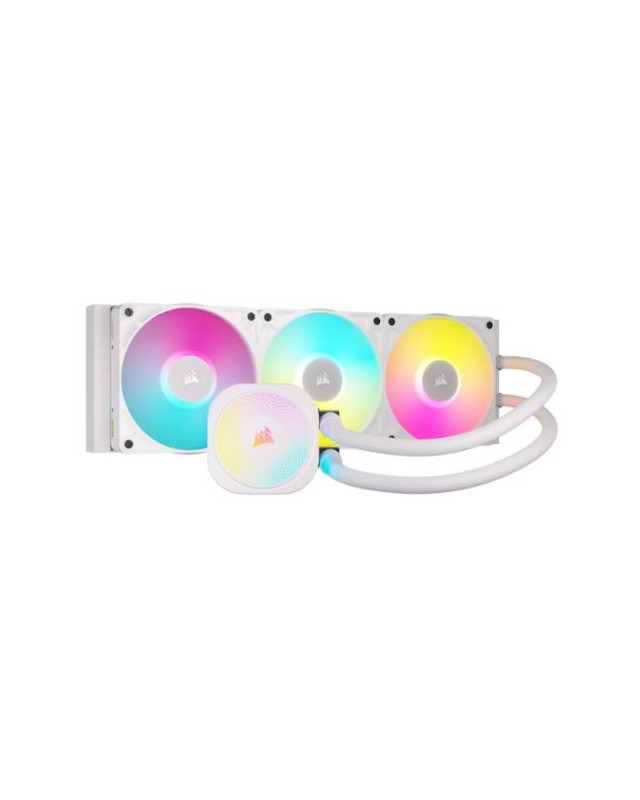 Corsair iCUE LINK TITAN 360 RX RGB Liquid CPU Cooler, RX120 RGB Magnetic Dome Fans, 20 LED Pump Head, iCUE LINK Hub Included, White