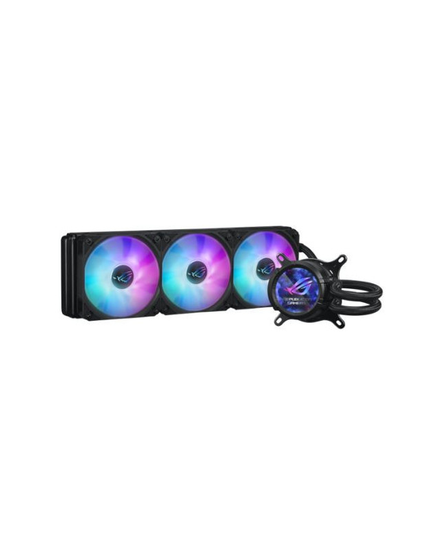 Asus ROG STRIX LC III 360 ARGB LCD Liquid CPU Cooler, 360mm, 7th Gen v2 Asetek Pump, ARGB Fans, Customisable LCD Display, Rotatable Water Block, Black