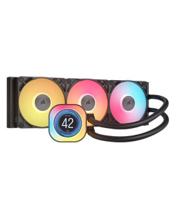 Corsair iCUE LINK TITAN 360 RX LCD RGB Liquid CPU Cooler, RX120 RGB Magnetic Dome Fans, Personalised LCD Screen, iCUE LINK Hub Included, Black