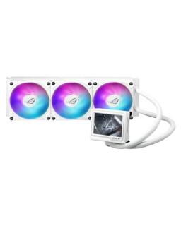 Asus ROG Ryujin III 360 ARGB Extreme 360mm Liquid CPU Cooler, 3x Enhanced Magnetic ROG ARGB Fans, Upgraded Customisable 3.5" LCD Display, White