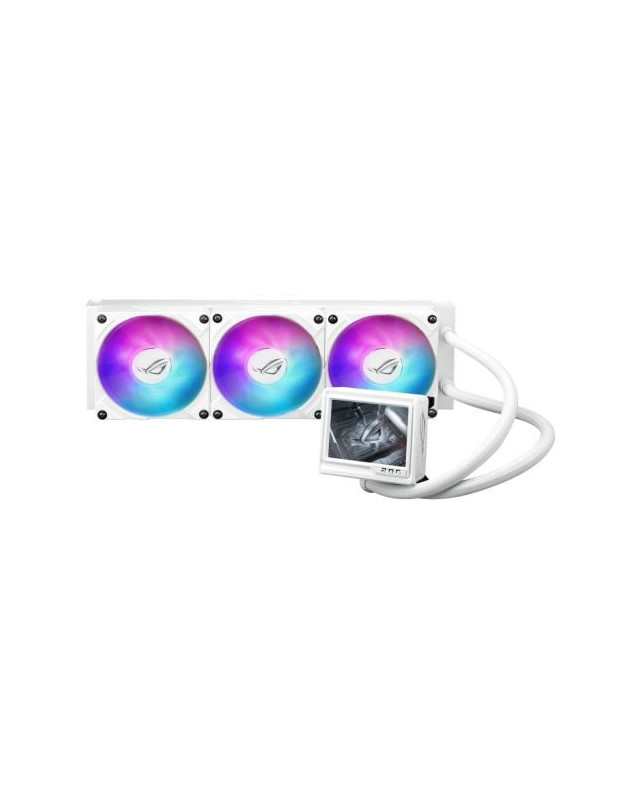Asus ROG Ryujin III 360 ARGB Extreme 360mm Liquid CPU Cooler, 3x Enhanced Magnetic ROG ARGB Fans, Upgraded Customisable 3.5" LCD Display, White