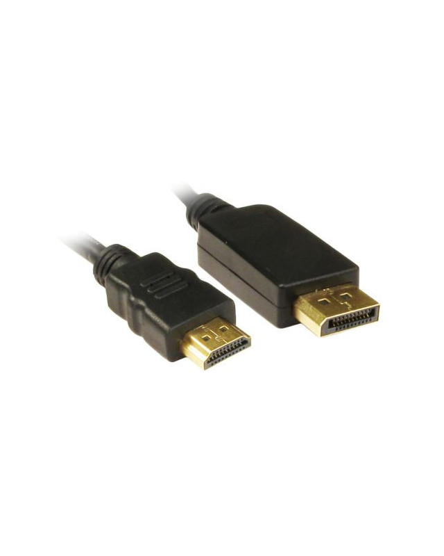 Jedel DisplayPort Male to HDMI Male Converter Cable, 1.8 Metres, Black