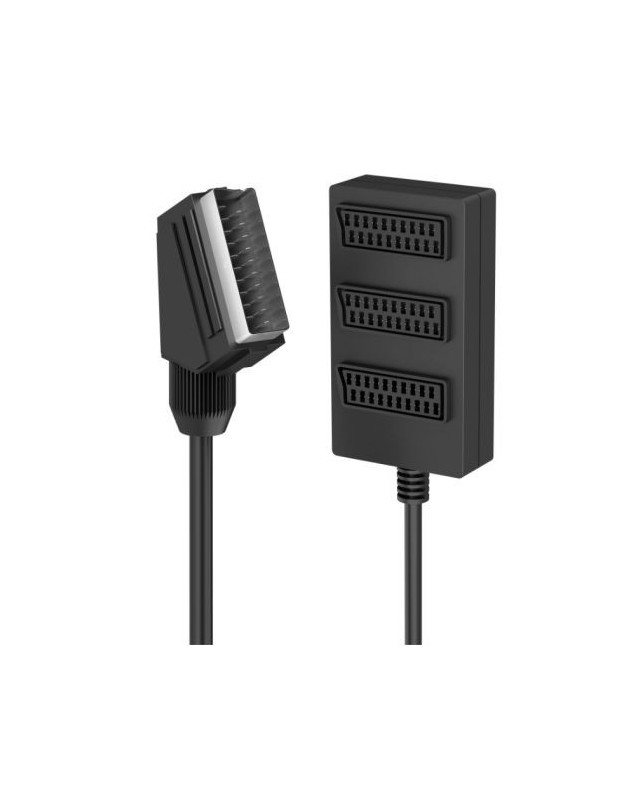 Hama Scart 3-Way Splitter, 0.5 Metre Cable