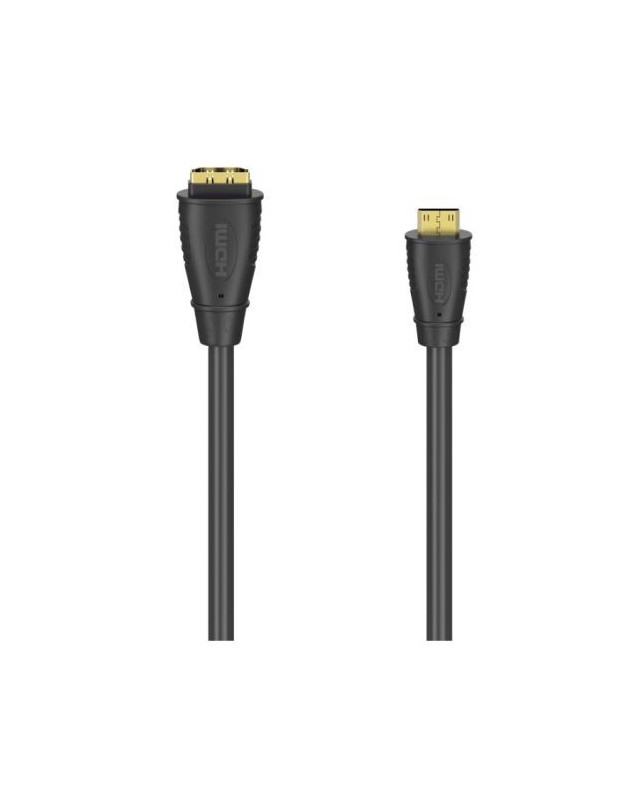 Hama HDMI Male to HDMI Type-C (Mini) Male Cable, Gold-Plated, 10cm