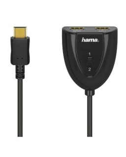 Hama 2x1 HDMI Switch, 2 Inputs, 1 Output, 1080p 60Hz, Plug and Play
