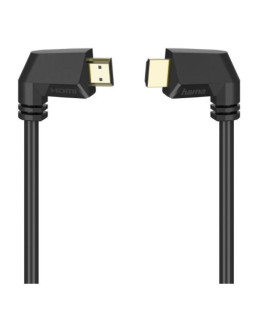 Hama High Speed 90° HDMI Cable, Ultra-HD 4K, Ethernet, Gold-Plated, 1.5 Metre