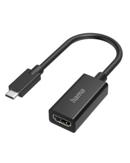 Hama USB-C Male to HDMI Female Cable, Ultra-HD 4K, Black