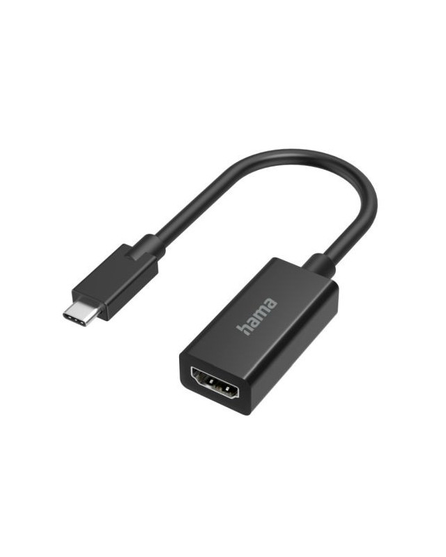 Hama USB-C Male to HDMI Female Cable, Ultra-HD 4K, Black