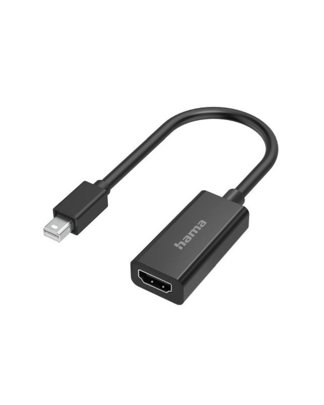Hama Mini DisplayPort Male to HDMI Female Converter Cable, Black