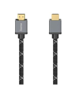 Hama Ultra High Speed HDMI Cable, Ultra-HD 8K, Gold-Plated, Braided Sheath, 2 Metre