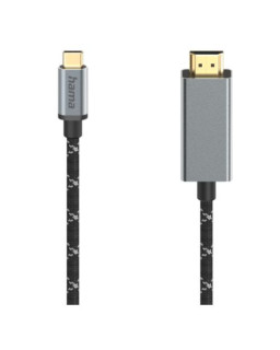 Hama USB-C Male to HDMI Male Cable, Ultra-HD 8K, 1.5 Metre Braided Cable