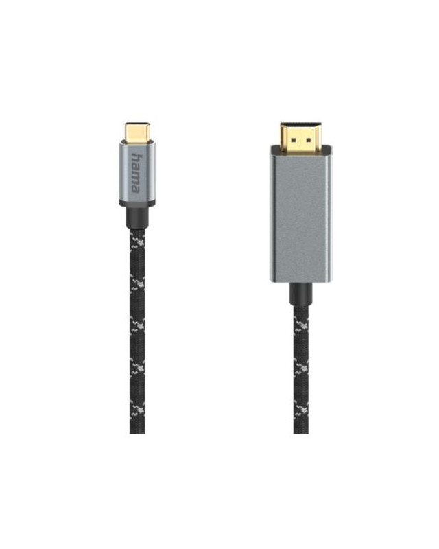 Hama USB-C Male to HDMI Male Cable, Ultra-HD 8K, 1.5 Metre Braided Cable