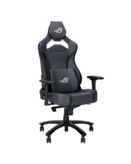Asus ROG Chariot X Core (Wide) Gaming Chair, Racing-Car Style, Premium PU Leather, Memory-Foam Lumbar, 4D Armrests, 155° Recline,  Tilt & Class 4 Gas Lift, Grey
