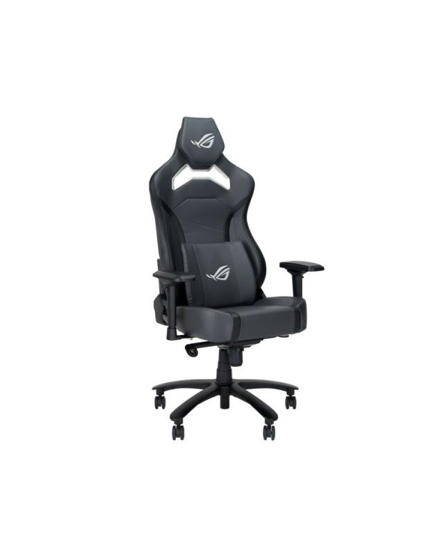 Asus ROG Chariot X Core (Wide) Gaming Chair, Racing-Car Style, Premium PU Leather, Memory-Foam Lumbar, 4D Armrests, 155° Recline,  Tilt & Class 4 Gas Lift, Grey