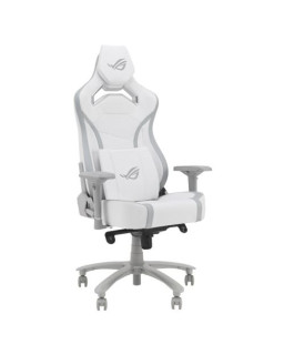Asus ROG Chariot X Core (Wide) Gaming Chair, Racing-Car Style, Premium PU Leather, Memory-Foam Lumbar, 4D Armrests, 155° Recline,  Tilt & Class 4 Gas Lift, White