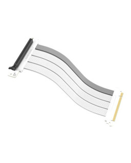 Cooler Master PCIe 4.0 x16 300mm Riser Cable, Gold Plated Connectors, White