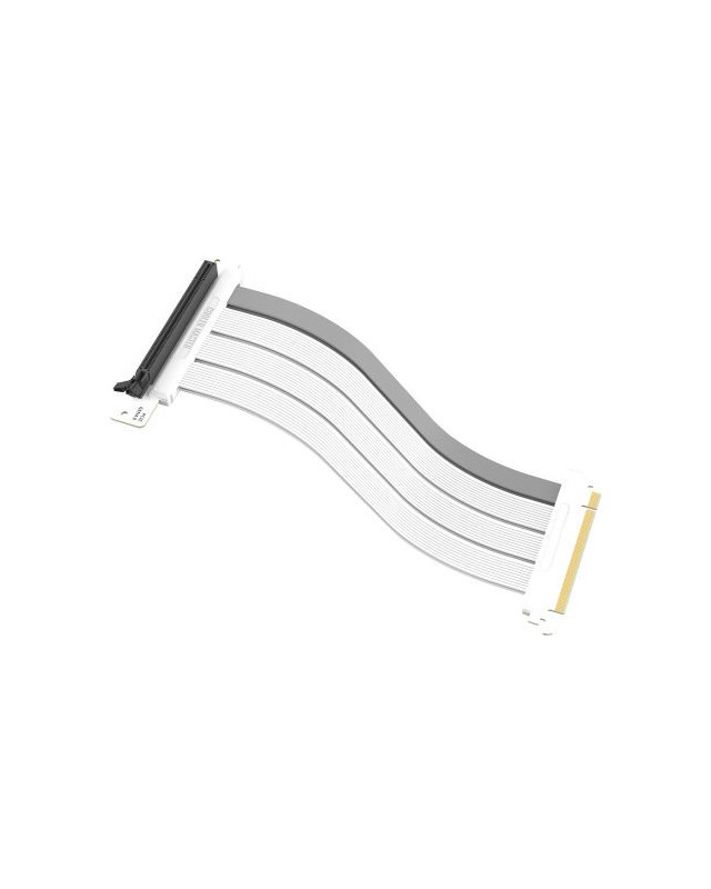 Cooler Master PCIe 4.0 x16 300mm Riser Cable, Gold Plated Connectors, White