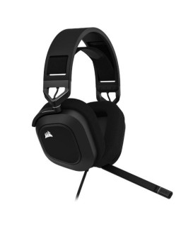 Corsair HS80 RGB Wired Gaming Headset, USB, 7.1 Surround, Flip-To-Mute Mic, Broadcast-Grade Mic, RGB Logo, Carbon