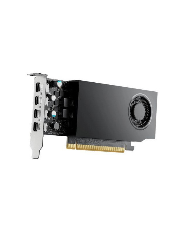 PNY RTXA1000 Professional Graphics Card, 8GB DDR6, 4 miniDP 1.4, 2304 CUDA Cores, Low Profile (Bracket Included), OEM (Brown Box)