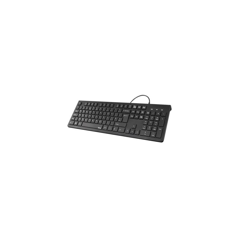 Hama KC-200 Splash Keyboard, Flat Keys, Proof Multimedia USB