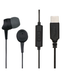 Hama (Sea II) In-Ear Earset, USB-C, Inline Microphone, Answer Button, Cable Kink Protection