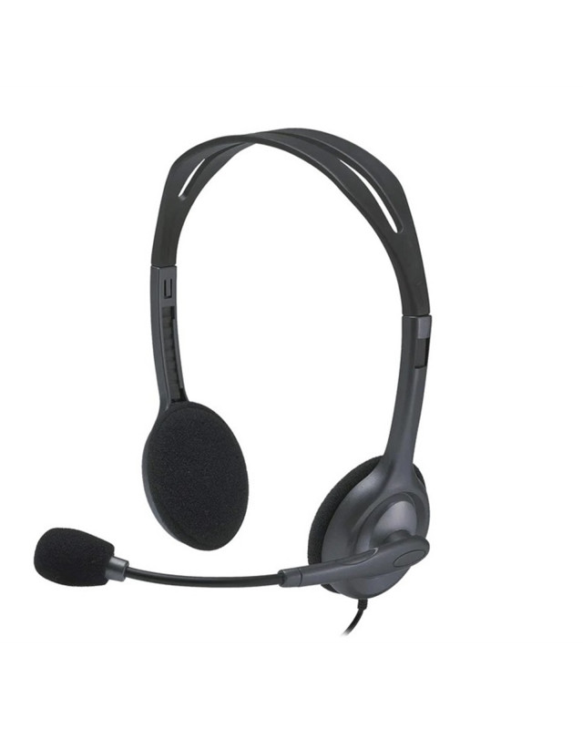 Logitech H111 Headset, 3.5mm Jack, 180° Rotating Mic, 2.35M Cable