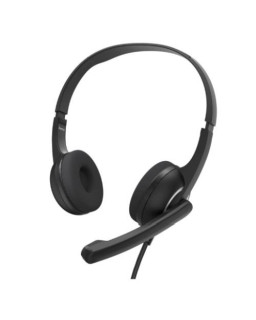 Hama (HS-USB250 V2) Lightweight Office Headset with Boom Microphone, USB, Padded Ear Pads, In-line Controls
