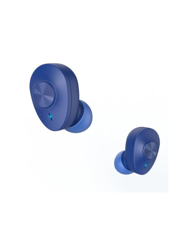 Hama (Freedom Buddy) Bluetooth Earbuds with Mic, Bass Boost, True Wireless, Touch Control, Voice Control, Charging Case, Blue