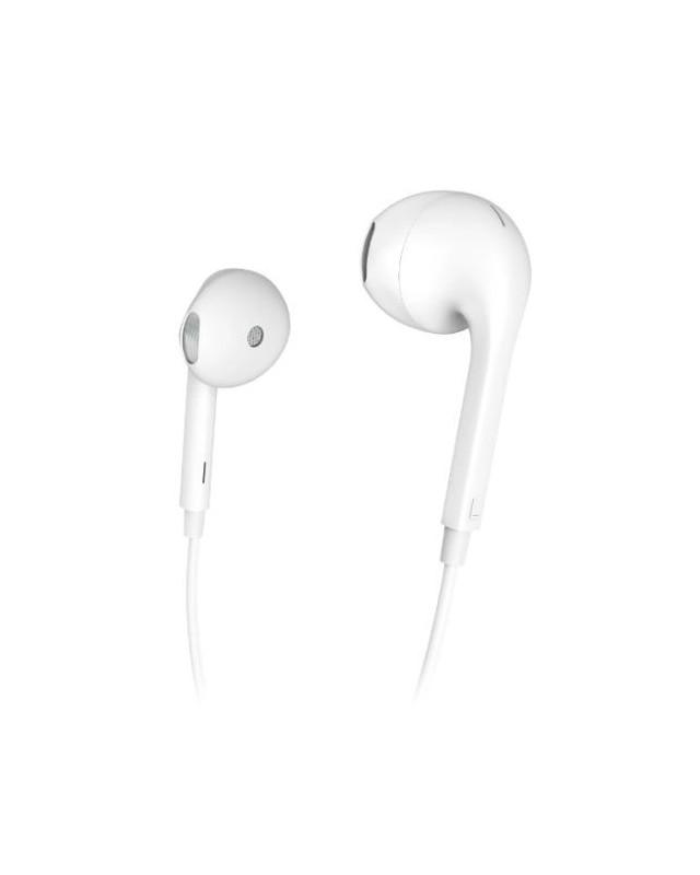 Hama (Glow) Apple/Lightning Earset with Microphone, Answer Button, Volume Control, White
