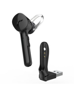 Hama (MyVoice1300) Mono-Bluetooth Headset, Multipoint Technology, Voice Control, 4 Hours Talk Time, USB Charging Station, Black