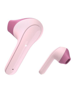Hama (Freedom Light) Bluetooth Earbuds with Microphone, Touch Control, Voice Control, Charging/Carry Case Included, Pink