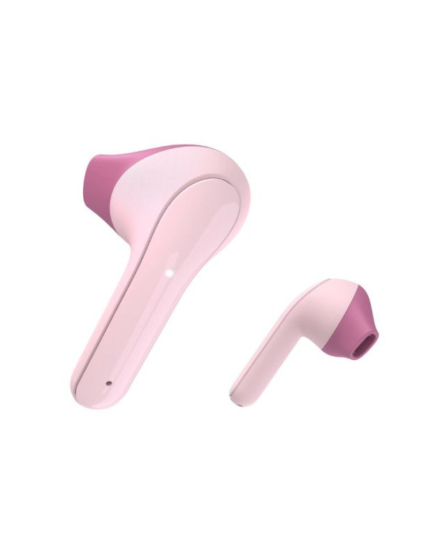 Hama (Freedom Light) Bluetooth Earbuds with Microphone, Touch Control, Voice Control, Charging/Carry Case Included, Pink