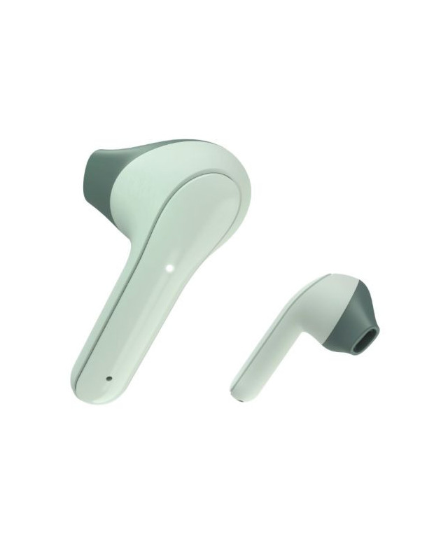 Hama (Freedom Light) Bluetooth Earbuds with Microphone, Touch Control, Voice Control, Charging/Carry Case Included, Green