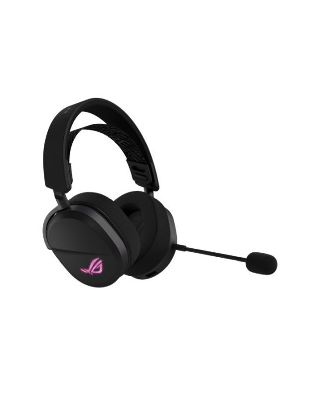Asus ROG Pelta Tri-Mode RGB Wireless Lightweight Gaming Headset, 2.4GHz/Btooth/USB-C, 50mm Titanium Drivers, 10mm Super-Wideband Mic