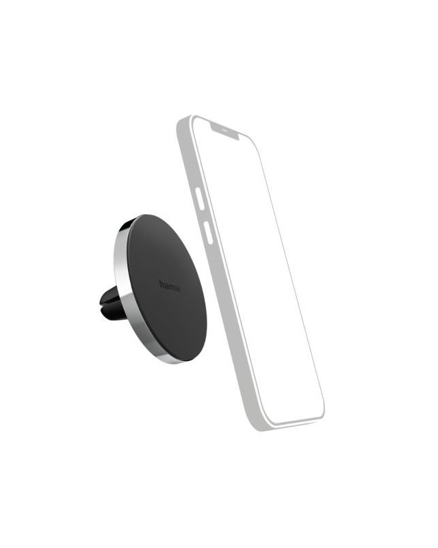 Hama (MagLock) Car Mobile Phone Holder, Magnetic Plate, Vent/Grill Clip