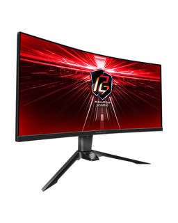 Asrock 34" WQHD Curved Gaming Monitor (PG34WQ15R2B), 3440 x 1440, 1ms, 2 HDMI, DP, 165Hz, Tilt/Swivel/Height Adjust., VESA