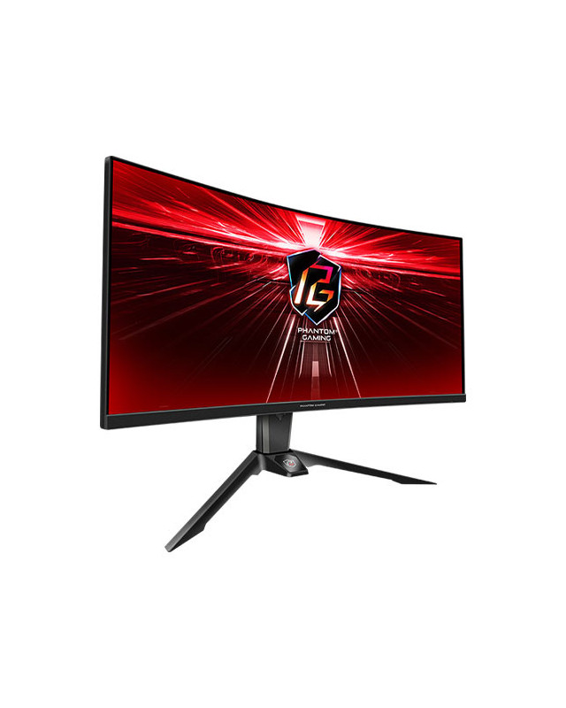 Asrock 34" WQHD Curved Gaming Monitor (PG34WQ15R2B), 3440 x 1440, 1ms, 2 HDMI, DP, 165Hz, Tilt/Swivel/Height Adjust., VESA