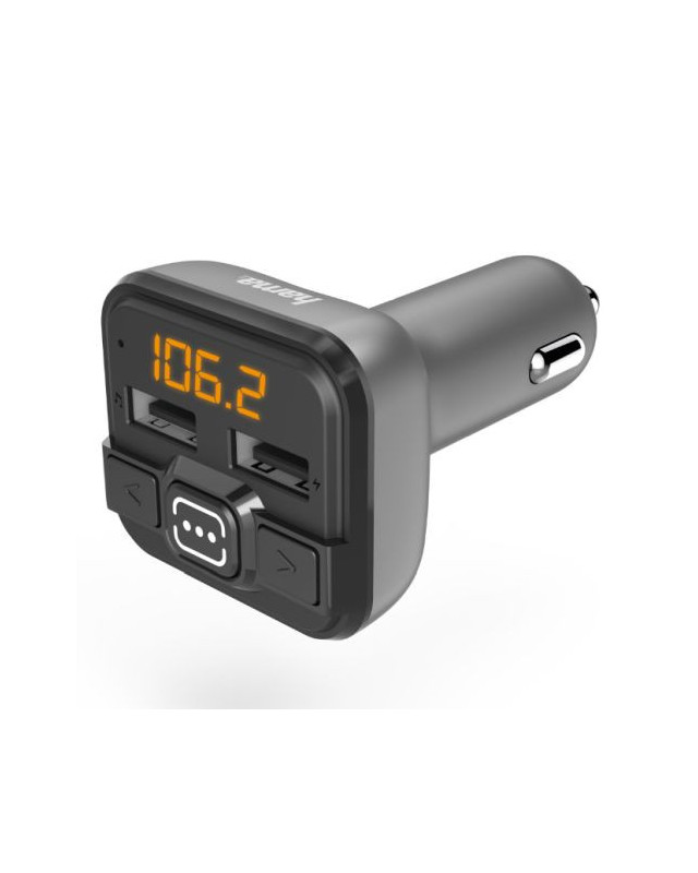 Hama FM Transmitter with Bluetooth, microSD Slot, 2x USB-A